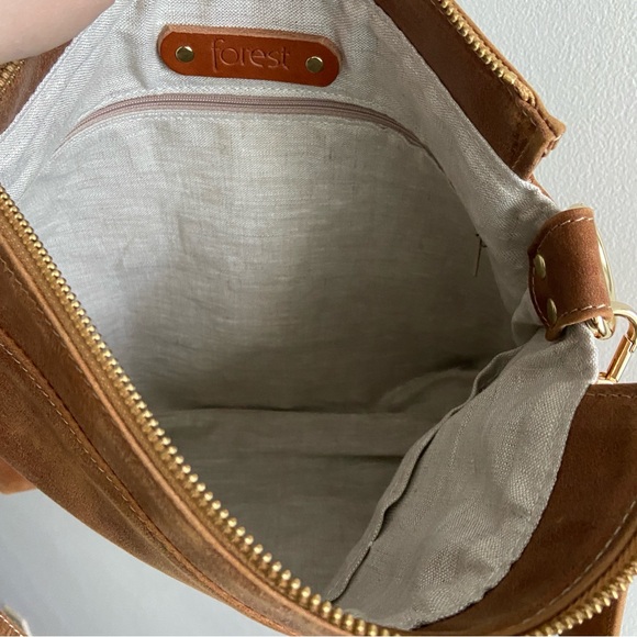 Forest Bags | Leather Shoulder Crossbody Hobo Bag - Picture 6 of 13